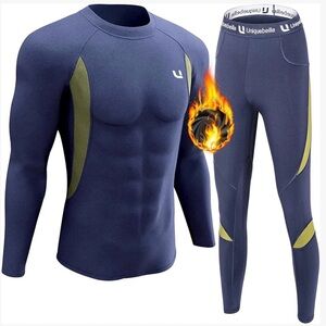 UniqueBella Men's Compression Set in Blue and Green Xl